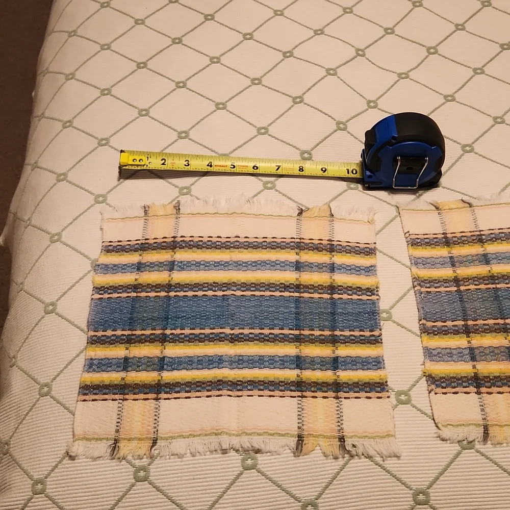 3 cotton vintage cocktail napkins